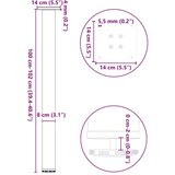  noge stolića za kavu 4 kom bijele 100-102 cm čelik | shoptok.hr