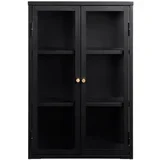 Unique Furniture Črna kovinska vitrina 60x90 cm Carmel – Unique Furniture