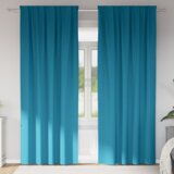 vidaXL Zavese z zavesami 2 pcs Turkizna 245 x 140 cm Poliester | Shoptok.si