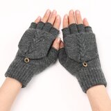INF pletene preklopne rokavice darkgrey, (21638988) Cene
