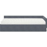  Kotni okvir postelje z matrico Drugo 2 pcs Siva Žamet, (5000121362) | Shoptok.si