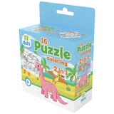 Mađarski proizvođač 16-dijelna bojanka puzzle 2 u 1 - Dino Cijene