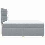  Krevet s oprugama i madracem svjetlosivi 140x190 cm od tkanine | shoptok.hr