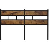 Uzglavlje dimljena boja hrasta 150 cm željezo konstruirano drvo | shoptok.hr