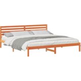  Konstrukcija postelje z vzglavjem Voskast rjav 200 x 210 cm, (5000127617) | Shoptok.si