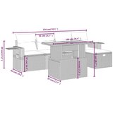  6-dijelni set vrtnih sofa s jastucima crni od poliratana | shoptok.hr