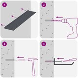  Polica na zidu s policom Zidne 4 pcs Antracit 80 x 18 x 2 5 cm - Antracit 80 x 18 cm 4 | shoptok.hr
