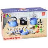  Dječji kuhinjski set za igru sa 32 elementa - plavi | shoptok.hr