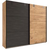MID.YOU omara z drsnimi vrati, barve grafita, barve hrasta | Shoptok.si