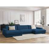 Bobochic Paris Tamno plava kutna garnitura od samta (u obliku slova "U") Leonard – | shoptok.hr