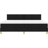 vidaXL Krevet s kutijom s madracem crni 200x200 cm tkanina | shoptok.hr