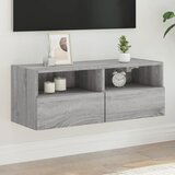  The Living Store Stenska TV omarica siva sonoma 80x30x30 cm inženirski les - TV Stenska Omarica, (21555343) | Shoptok.si
