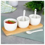Vilde 139687 -Set od tri cinije sa kasikama - Beli