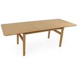 Woodman Raztegljiva jedilna miza z dodatno ploščo v hrastovem dekorju 90x180 cm Curved – | Shoptok.si