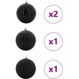  Set božićnih kuglica XXL 4 pcs Crna Plastika | Eponuda.com