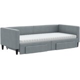  Dnevni krevet na razvlačenje svjetlosivi 90 x 190 cm od tkanine | shoptok.hr