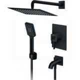 Rosan Thermo S2 Black ugradna baterija za tuš kadu sa zidnim i ručnim tušem 2T31701B | ePonuda.com