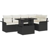 VidaXL set vrtnih sofa od 6 dijelova s jastučićima crni poli ratan, 2-sjedalna vrtna sofa s spremištem i jastučićima crni poli ratan VidaXL set vrtnih sofa od 6 dijelova s jastučićima crni poli ratan, 2-sjedalna vrtna sofa s spremištem i jastučićima crni poli ratan Slike