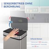  Kanta za smeće 47 L s senzorom + 2 × 12 5 L automatska od nehrđajućeg čelika vodootporna srebrna | shoptok.hr