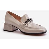S. BARSKI Grey Patent Leather Court Shoes with Block Heel S.Barski | Shoptok.si