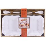 Diker HOME Set porcelanskih činija sa kašikicama, 14x14cm, 2 komada, Beli | Eponuda.com