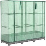 Maison Chic Visoka greda - Greda - Cvetlični Lonec s prevleko za rastlinjak videz ratana 120x40x123cm, (21789850) | Shoptok.si