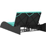  Ležaljka s jastucima crna 114x205x73 cm poli ratan | shoptok.hr
