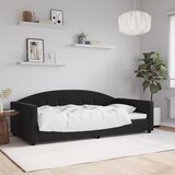 vidaXL Raztegljiva postelja črna 100x200 cm žamet Cene