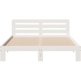 vidaXL Posteljni okvir brez vzmetnice bel 140x200 cm trdna borovina | Shoptok.si