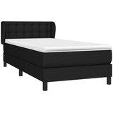  Box spring postelja z vzmetnico črna 90x200 cm blago, (20725126) | Shoptok.si