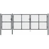 Mrežasta vrtna vrata antracit 400x125 cm pocinčani čelik | shoptok.hr