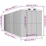  Vrtno spremište zeleno 192x606x223 cm od pocinčanog čelika | Eponuda.com