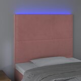  LED uzglavlje ružičasto 90x5x118/128 cm baršunasto | shoptok.hr