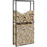  Stalak za drva crni 100x30x209 cm čelik | shoptok.hr