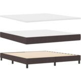 Box Spring Krevet s Madracem Tamnosmeđi 180x200 cm Tkanina | shoptok.hr