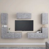  7-dijelni set TV ormarića siva boja betona konstruirano drvo | shoptok.hr