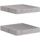 Maison Chic 2 kosi Stenske Police - Viseče police betonsko sive 23x23,5x3,8 cm MDF, (21793573) Cene
