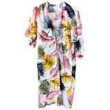  Kaftan s potiskom listov Fuxia | Shoptok.si