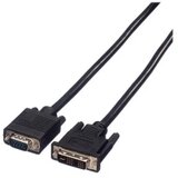 Value VGA / DVI priključni kabel VGA 15-polni vtič\, DVI-A 12+5-polni vtič 5.00 m črna 11.99.5449 lahko se privije VGA kabel, (20410850) | Shoptok.si