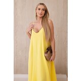 Kesi Włoski Muslin dress with straps yellow | shoptok.hr