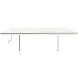  Ročna zložljiva tenda s stebrički 3,5x2,5 m krem, (20728704) | Shoptok.si