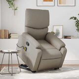 Maison Chic masažni naslanjač - Relax naslanjač s funkcijo vstajanja kapučino umetno usnje, (22061484) | Shoptok.si