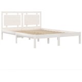  Okvir za krevet od masivne borovine bijeli 200 x 200 cm | shoptok.hr