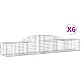  Lučne gabionske košare 6 kom 300x50x40/60 cm pocinčano željezo | shoptok.hr