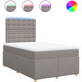 vidaXL Box spring postelja z vzmetnico taupe 120x190 cm blago, (21310618) | Shoptok.si