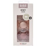 Bibs tolažilna duda - silikon Infinity s simetričnim cucljem 6-18 m 2/1 blush/woodchuck Cene