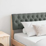 vidaXL Tapecirano vzglavje Temno siva 180 cm Masivno borovo les | Shoptok.si