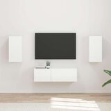  Set omare za televizijo na steni 4 pcs Visok sijaj bela, (5000132395) | Shoptok.si