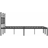 Metalni okvir za krevet s uzglavljem crni 150x200 cm | shoptok.hr