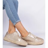 Gemre Golden women's espadrilles decorated with glitter Taredo | shoptok.hr